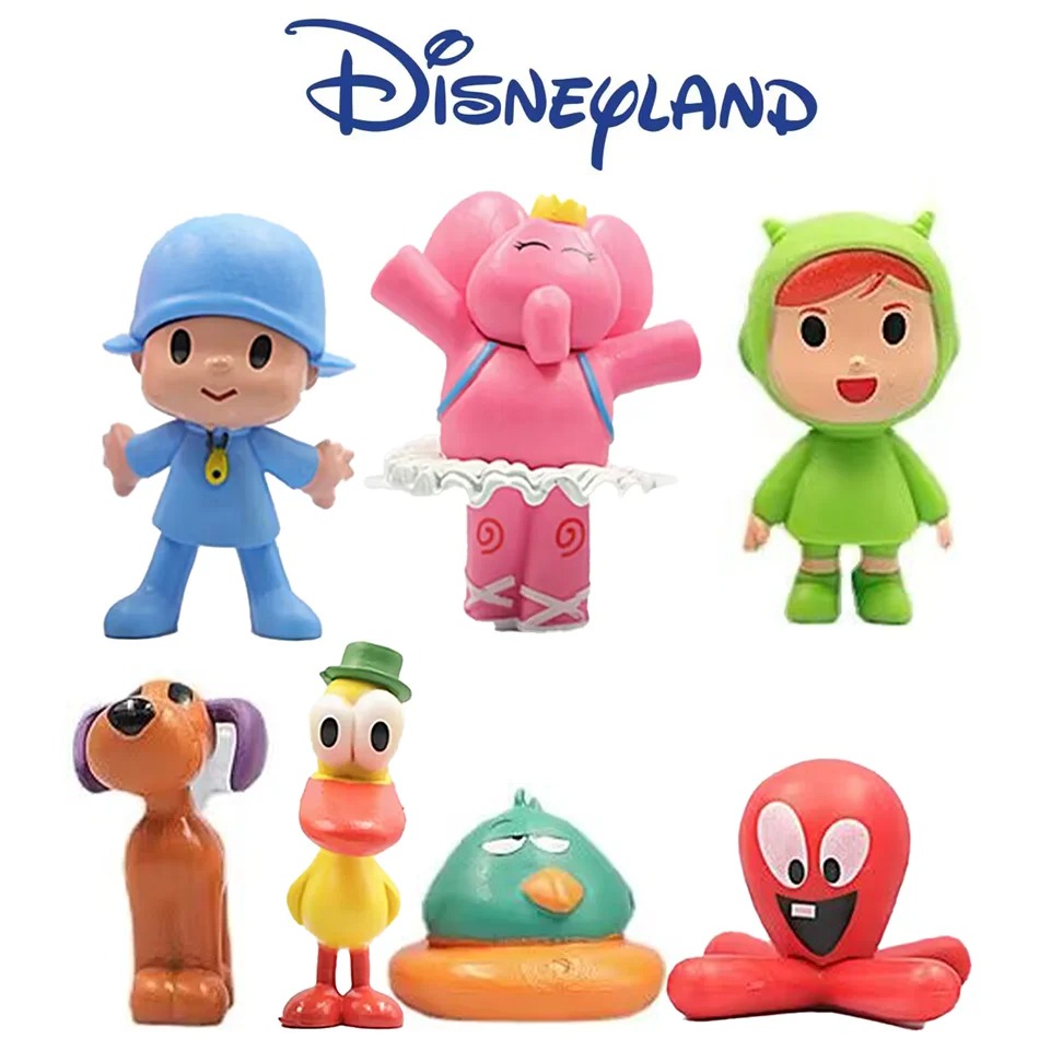 Kids Toys Elephant - 7 szt./zestaw Pocoyo Zwierzęta Zabawki Ptak