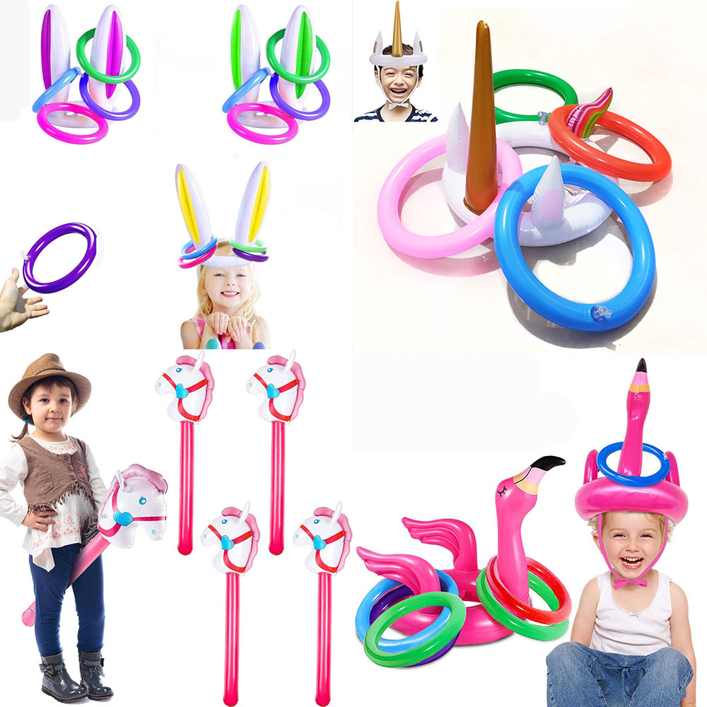 Kids Toys Horse - Nadmuchiwany kij jednorożec tęczowy koń balon