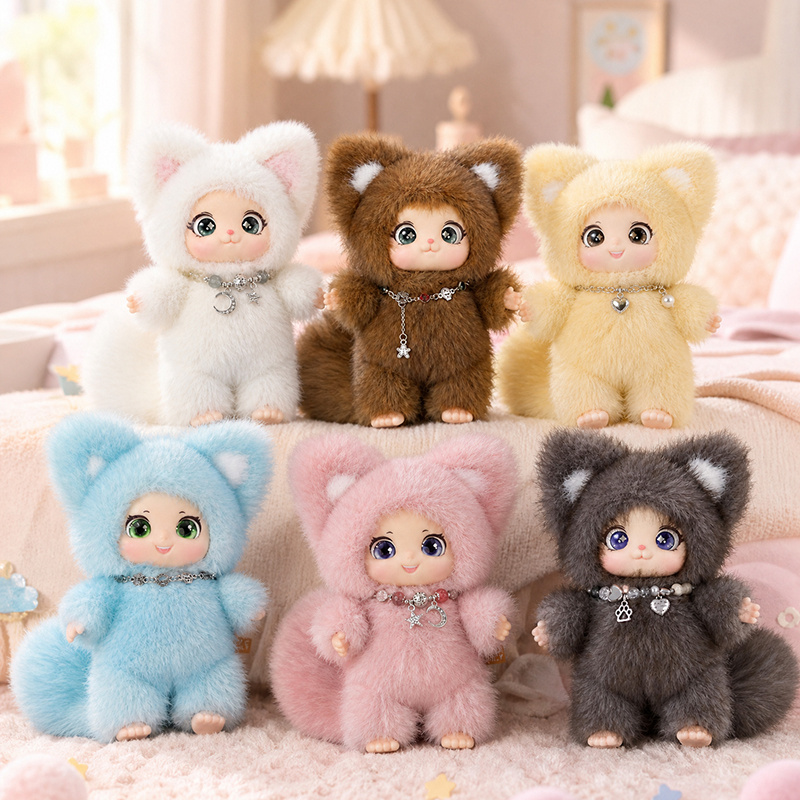 Kids Toys Doll - 18cm Nowy Uroczy Rodzinny Lis Pluszowy