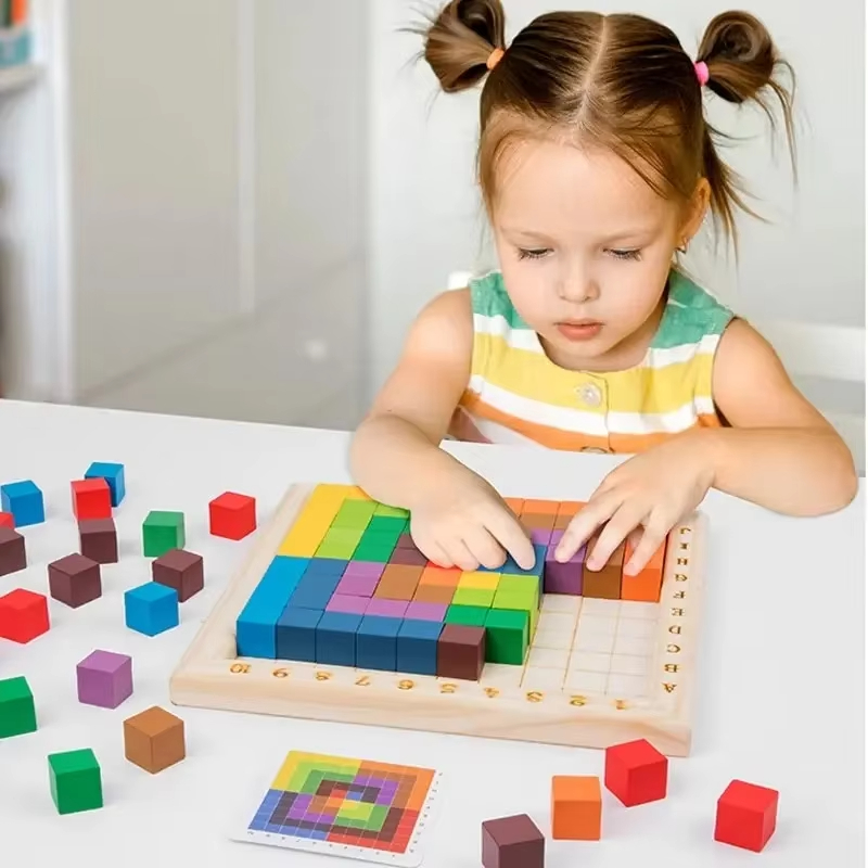 Kids Toys Under 100 - Montessori Klocki do budowania z kolorowymi