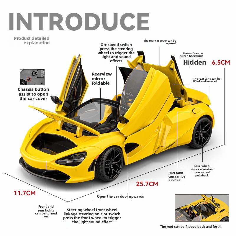 Odlewany model superkara 720S  – Kids Toys Under 100 recenzja i cena
