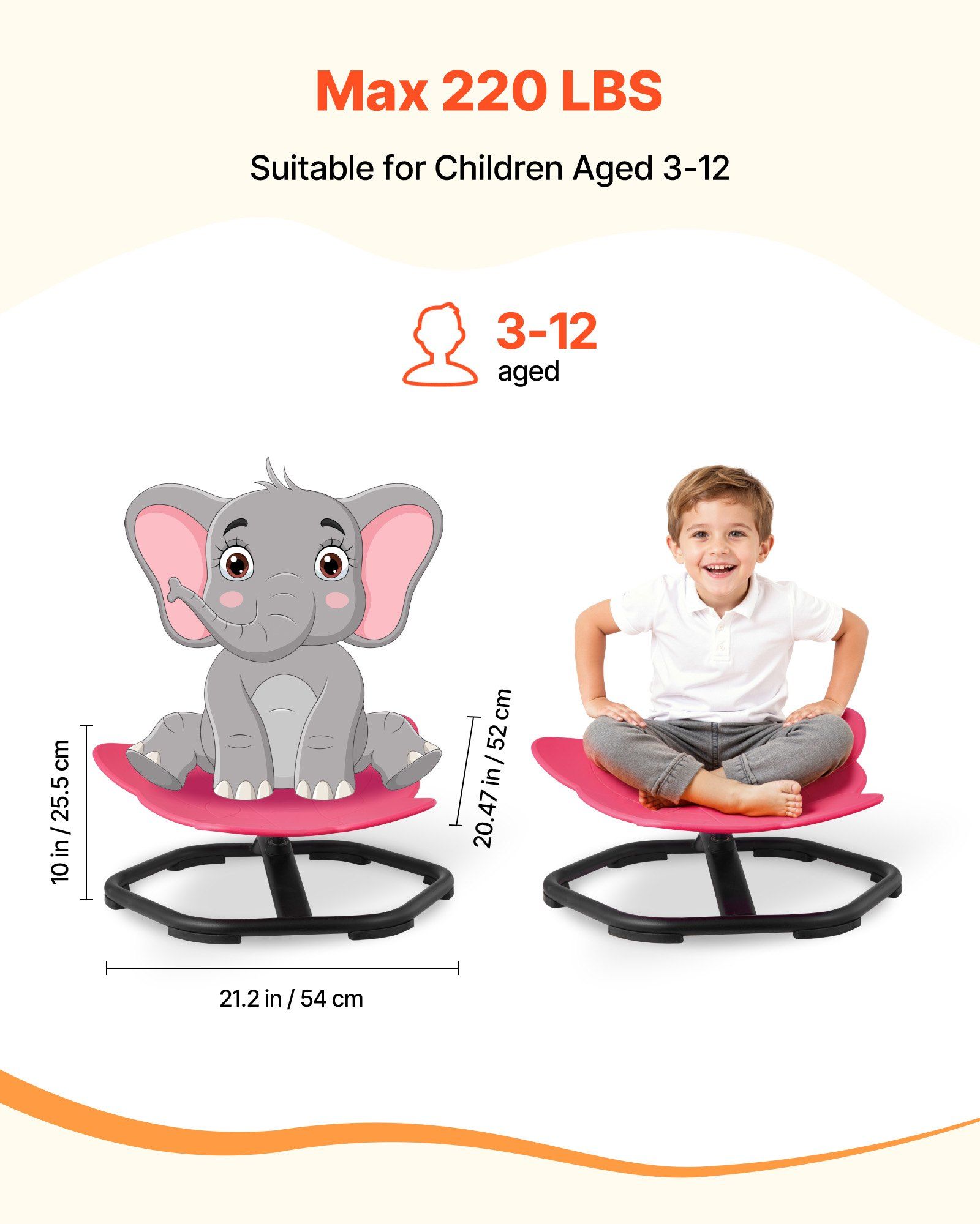 Krzesło obrotowe dla dzieci, u – Kids Toys Elephant recenzja i cena