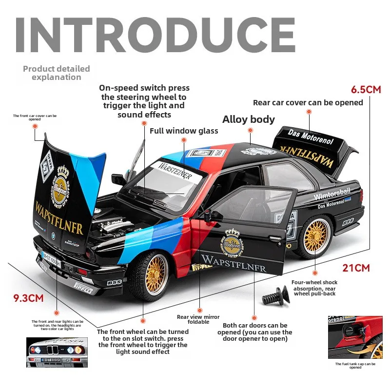 Symulacja 1:24 BMW M3 Model sa – Kids Toys Under 100 recenzja i cena